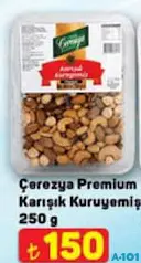 ÇEREZYA PREMİUM KARIŞIK KURUYEMİŞ 250 G